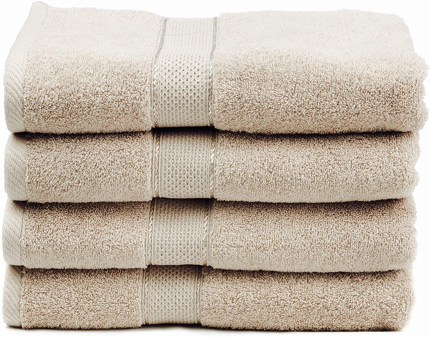 Ariv Collection Premium Bamboo Cotton Bath Towels - Natural, Ultra