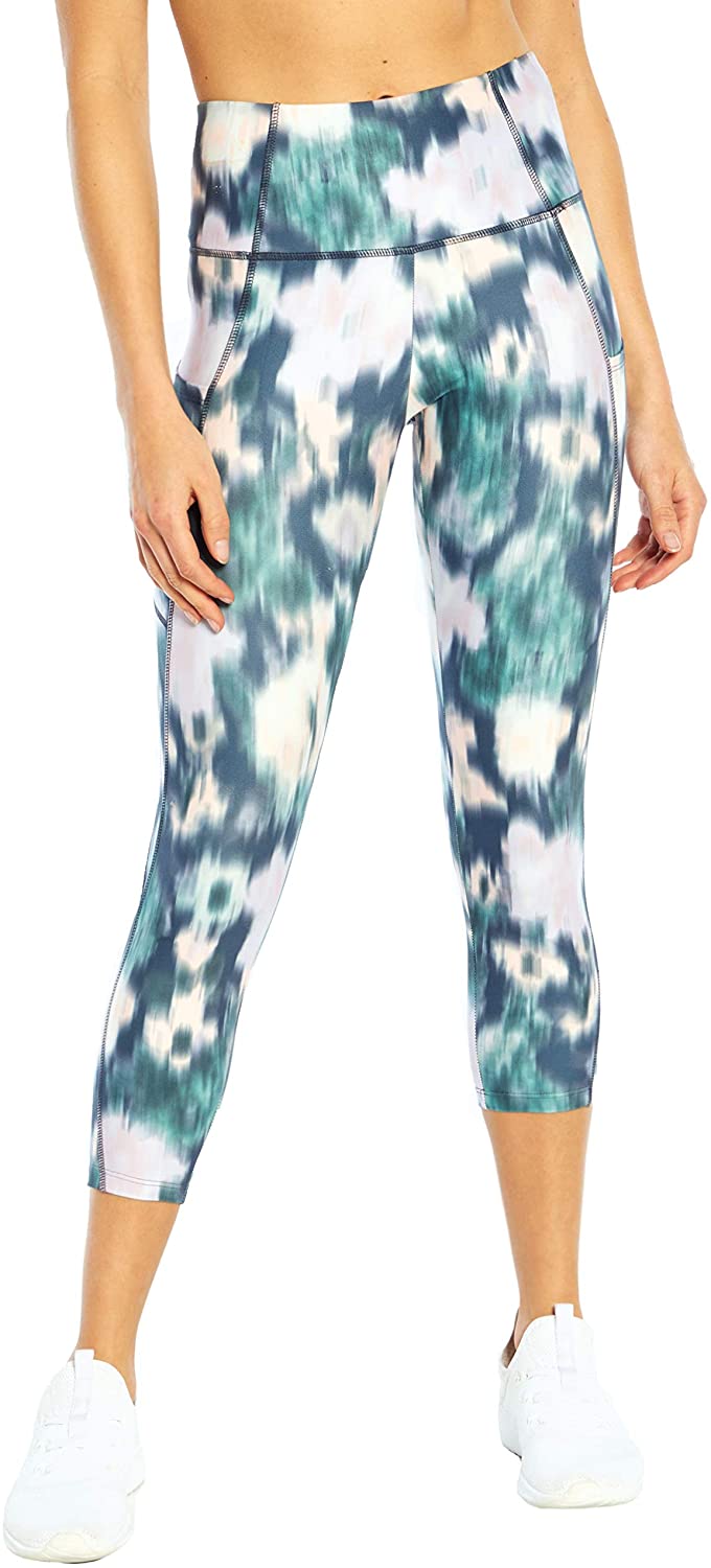 Jessica Simpson Sportswear Women's Tummy Control Pocket Capri Legging  Lichen Green, Leggings -  Canada