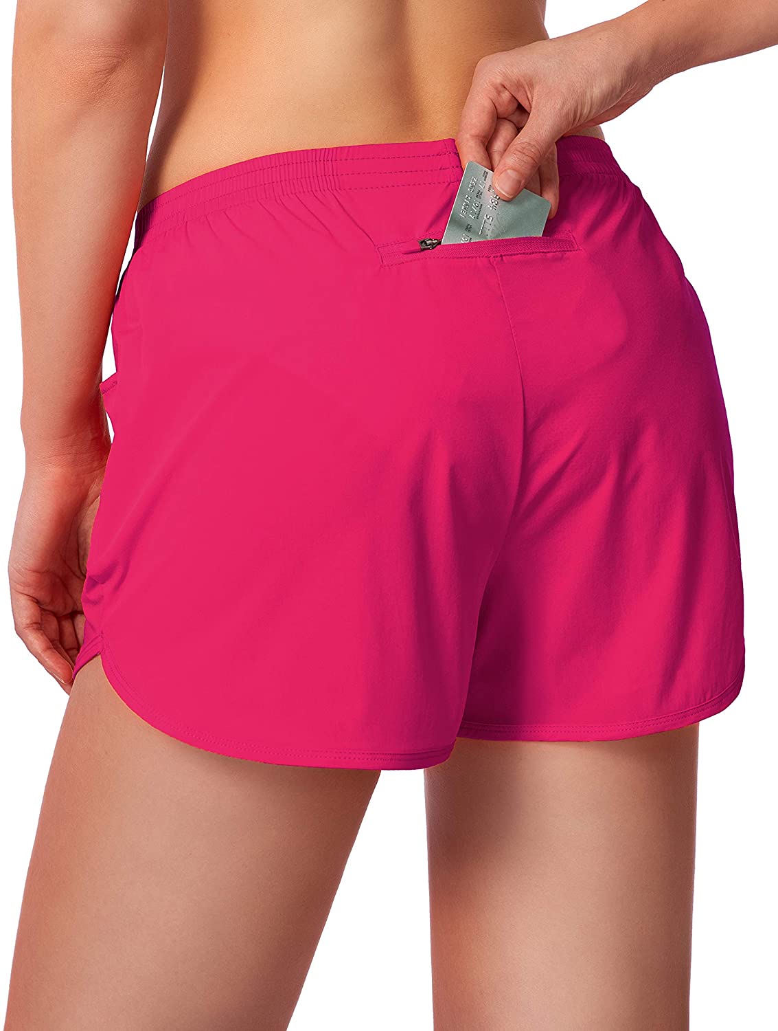 G Gradual Women's Running Shorts 3 Athletic Workout Shorts for Women with Zipper Pockets 