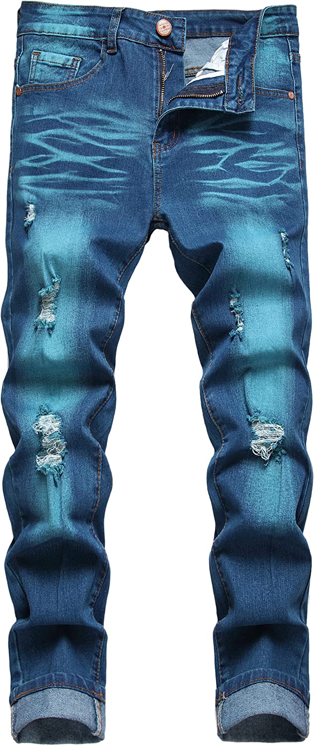 JUNBAOSS Men's Slim Fit Jeans Stretch Ripped Skinny Jeans for Men, Fashion  Strai
