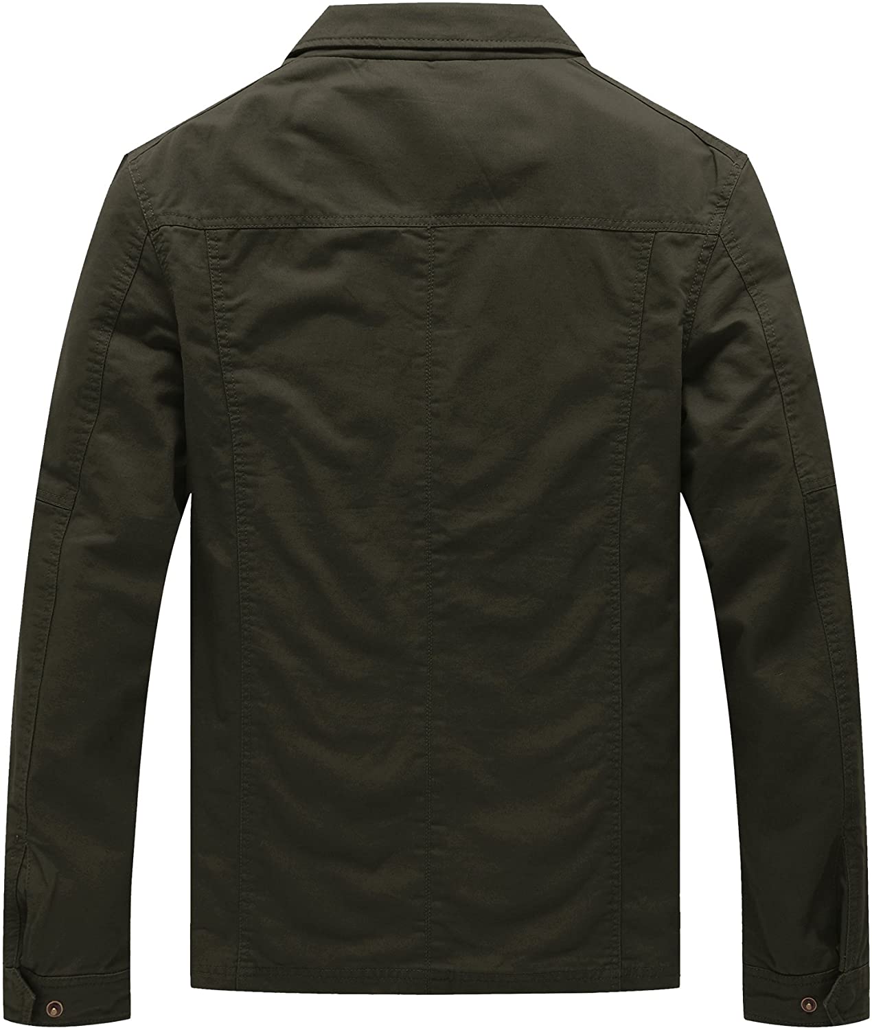 WenVen Men's Casual Canvas Cotton Military Lapel Jacket | eBay