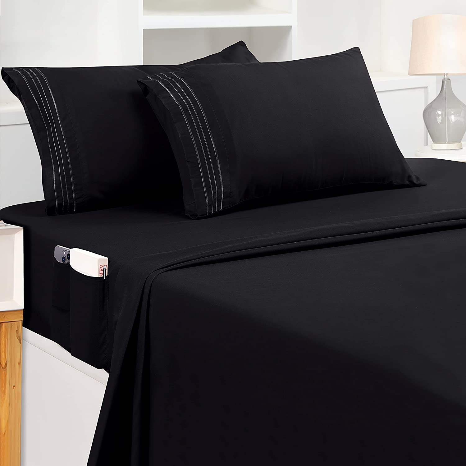 Utopia Bedding Queen Sheet Set – Soft Microfiber 4 Piece Luxury