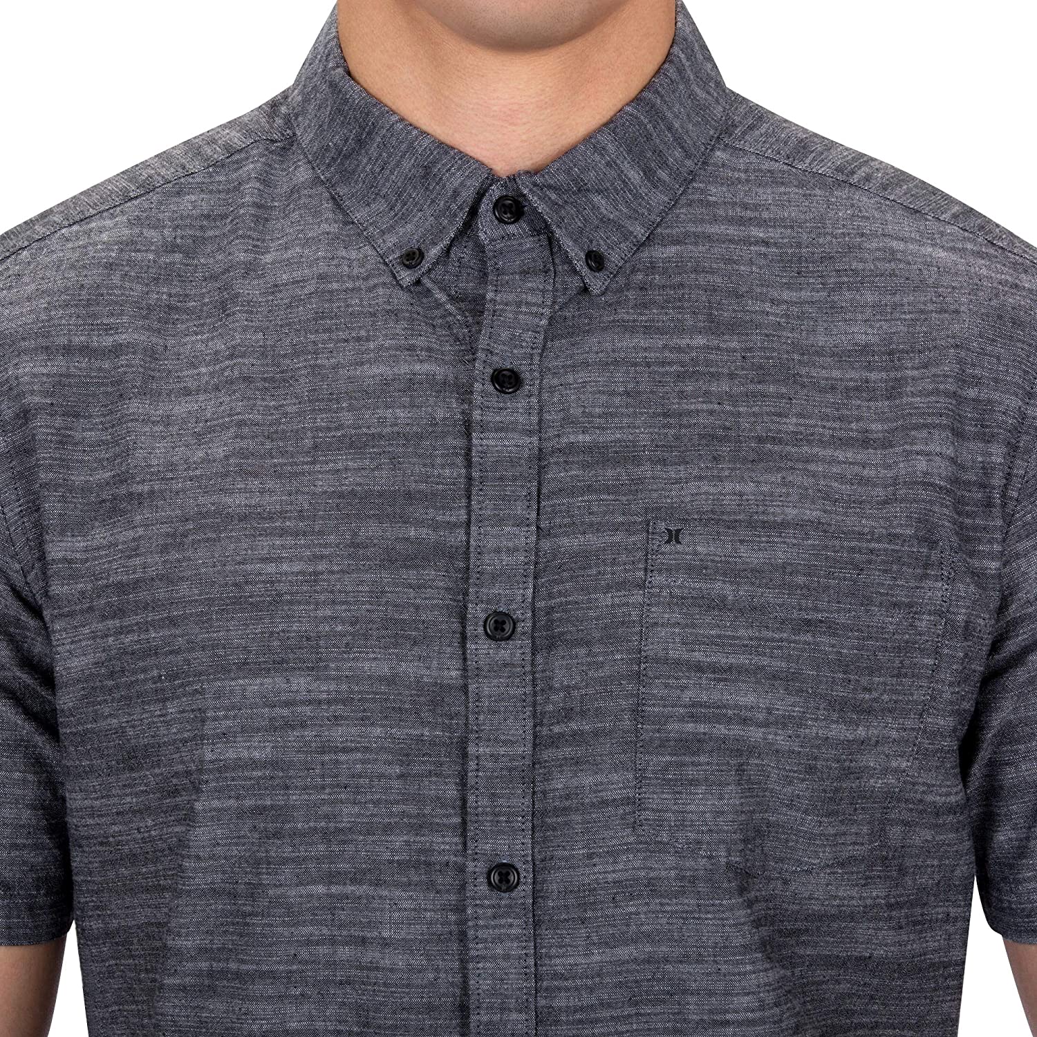 Hurley Men's One and Only Textured Short Sleeve Button Up | eBay