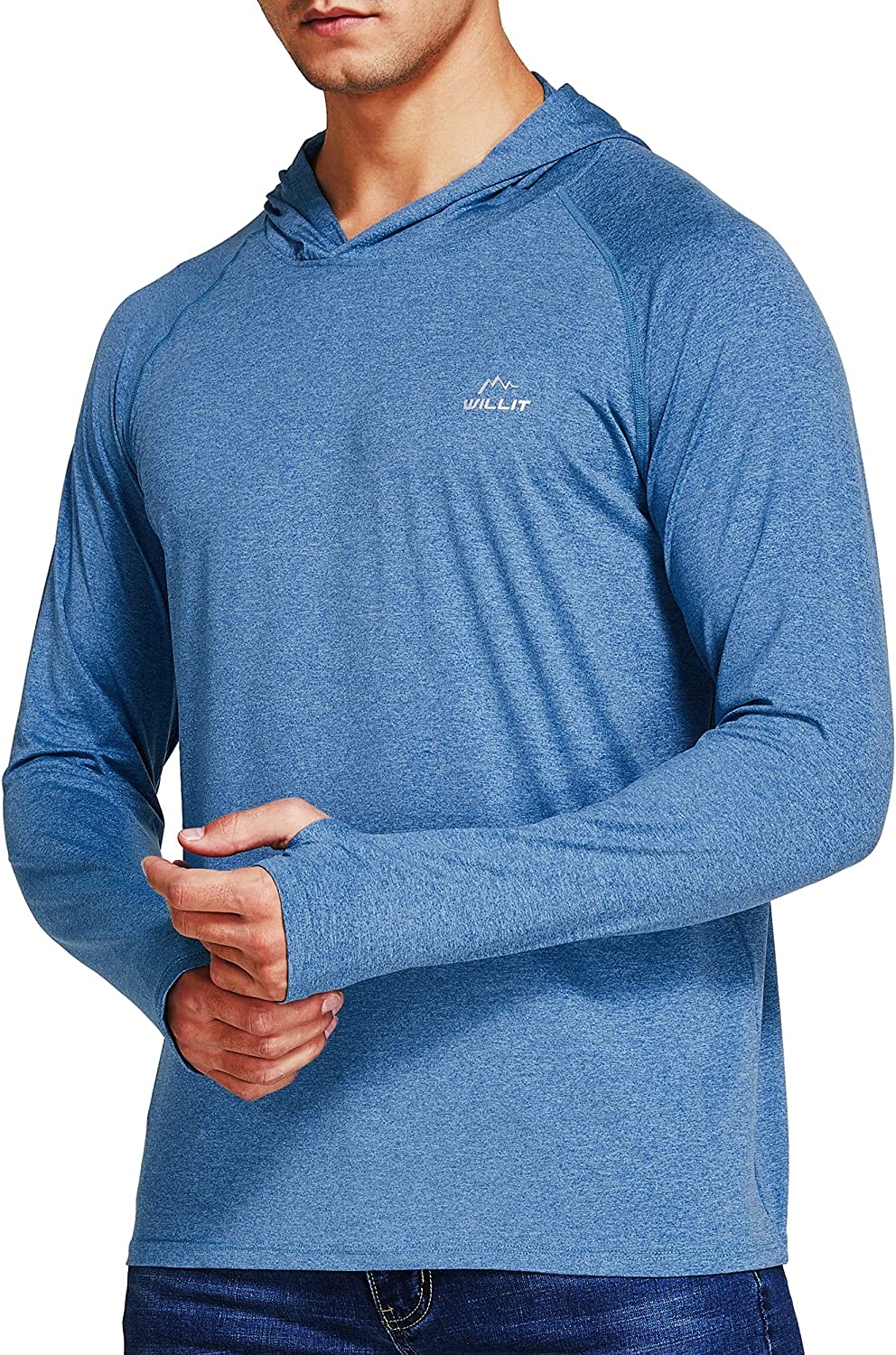 Sun Protection Hoodie Shirt Long Sleeve SPF Fishing Outdoor UV Shirt Hiking Lightweight Willit Men's UPF 50 