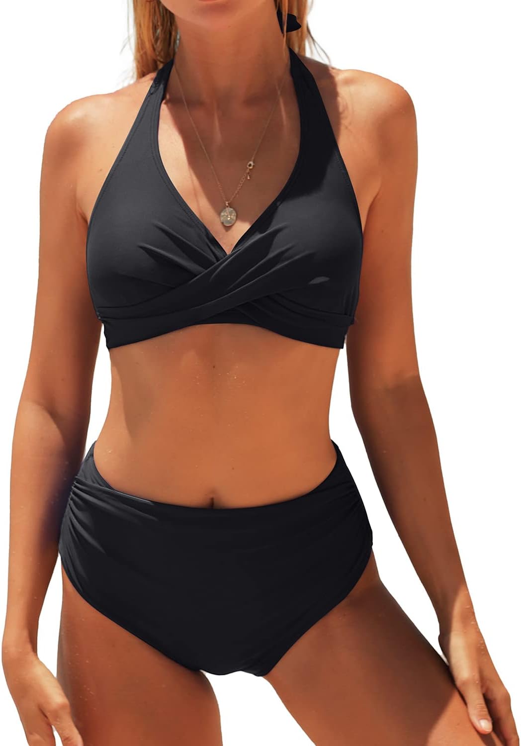 Holipick Two Piece Bikini Sets for Women High Waisted Bikini Sport Swimsuit  High Cut Bathing Suit : : Clothing, Shoes & Accessories