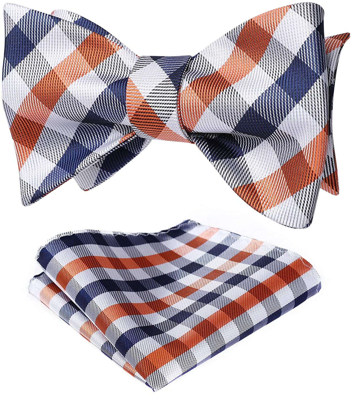 Bow Ties for Men Check Plaid Self Tie Bow Tie and Pocket Square Bowtie  Formal Tu | eBay