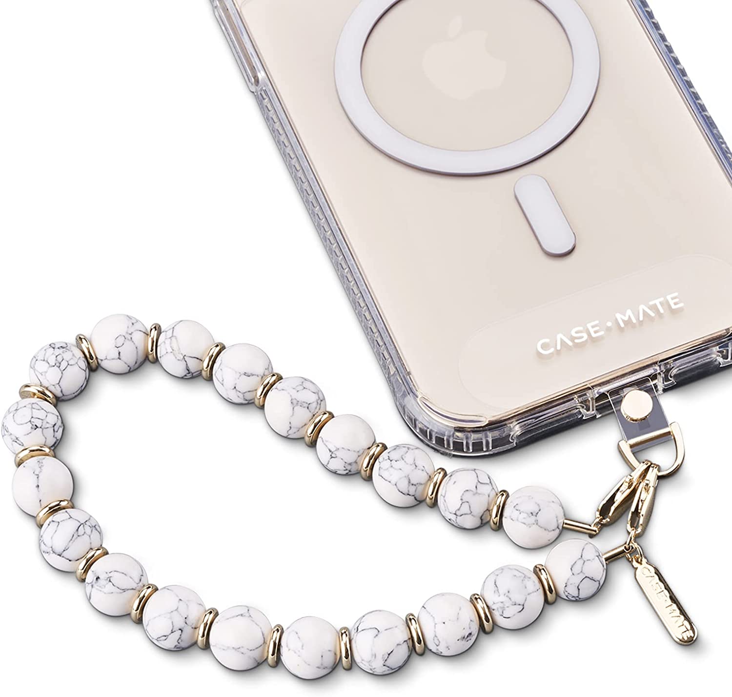 Case-Mate Phone Strap with Gold Metal Chain - Detachable Phone