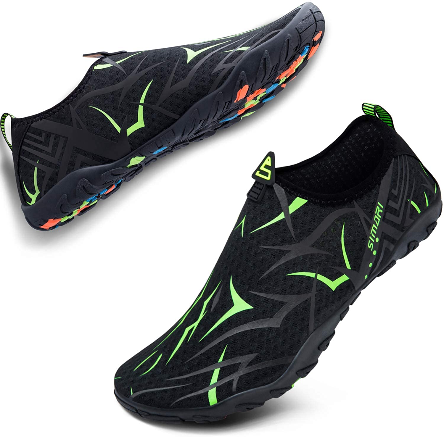 SIMARI Mens Womens Water Shoes Sports Quick Dry Barefoot Diving Swim ...