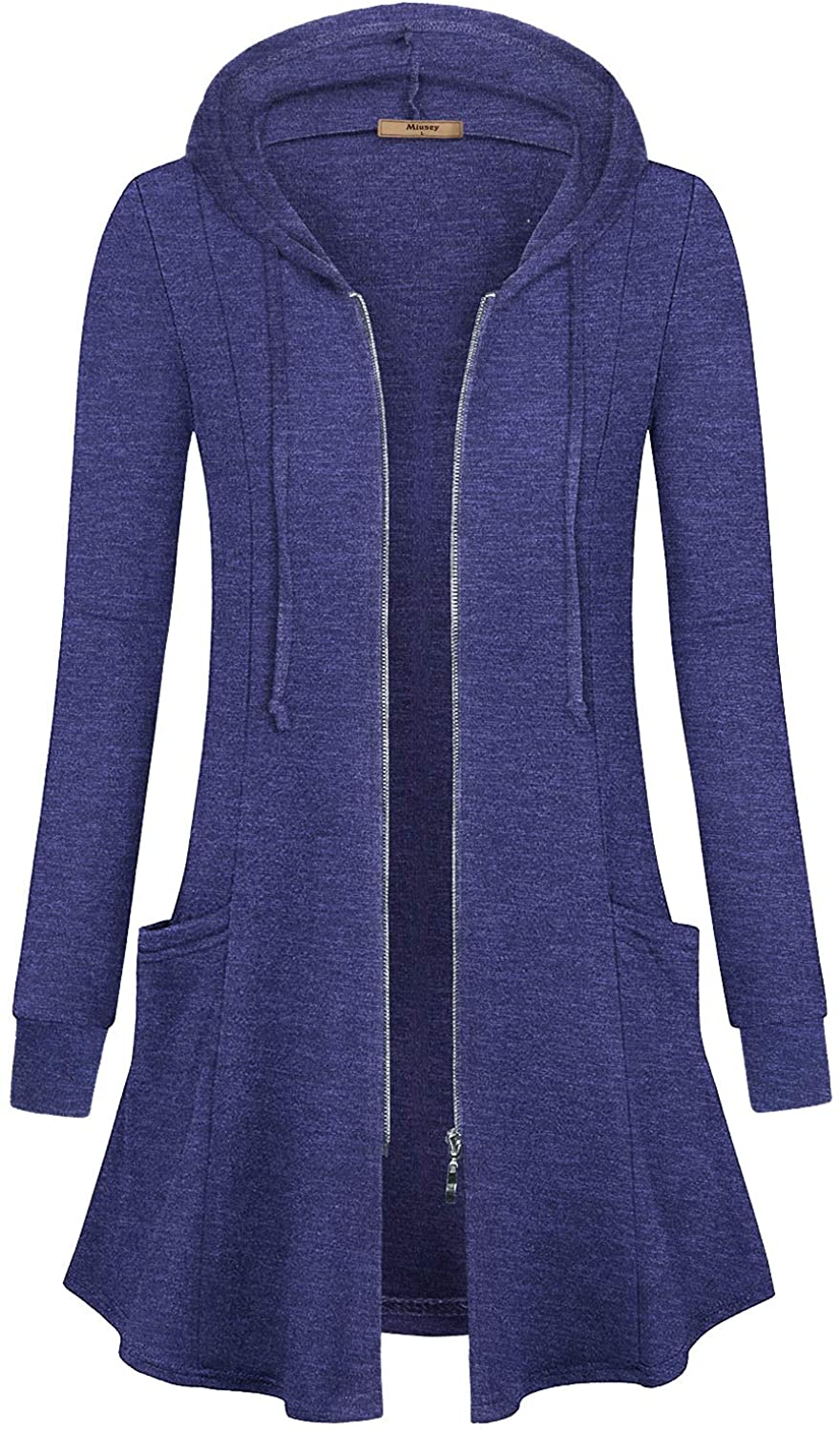 M~2X Miusey Womens Open Front Cardigan Hoodies Contemporary Sweatshirt Size 