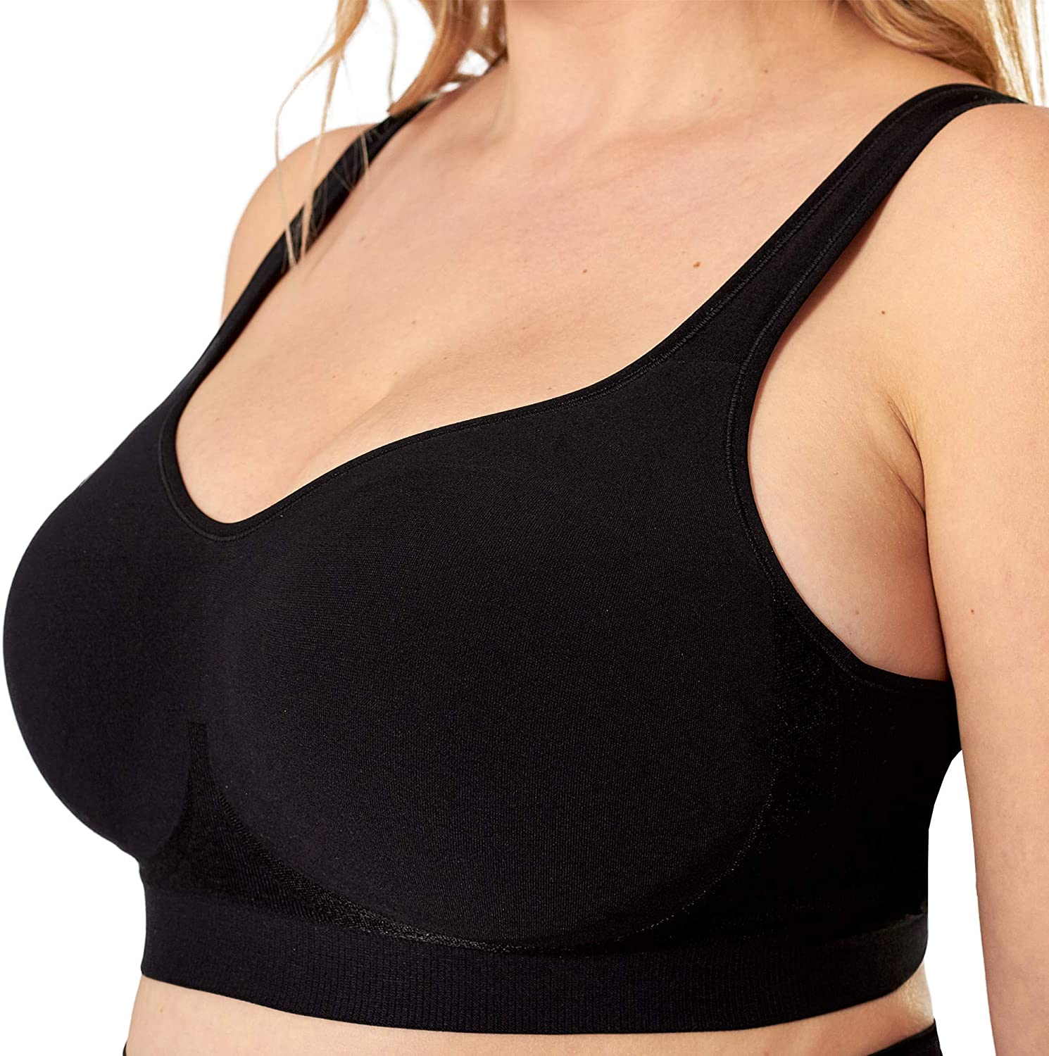 Buy SHAPERMINT Compression Wirefree High Support Bra for Women Small to  Plus Size Everyday Wear, Exercise and Offers Back Support Online at  desertcartKUWAIT