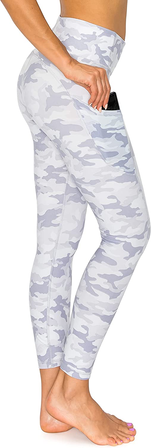 Leggings Depot Women's High Waisted Reflective Yoga Pants with Pockets  Athletic