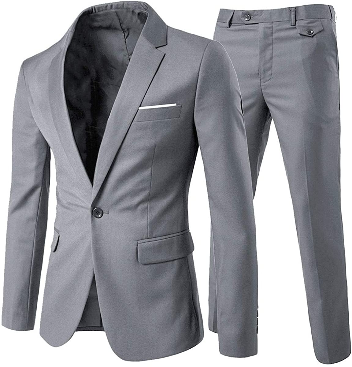 B91xZ Mens Pants Men Slim Fit Print Zipper Button Trousers Suit