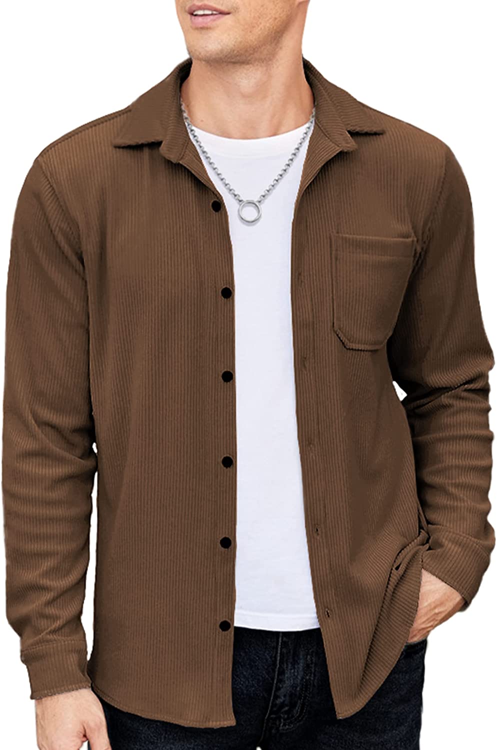 Utopia Wear Premium Cotton Blend Interlock Turtleneck Men T-Shirt Pullover  Sweat