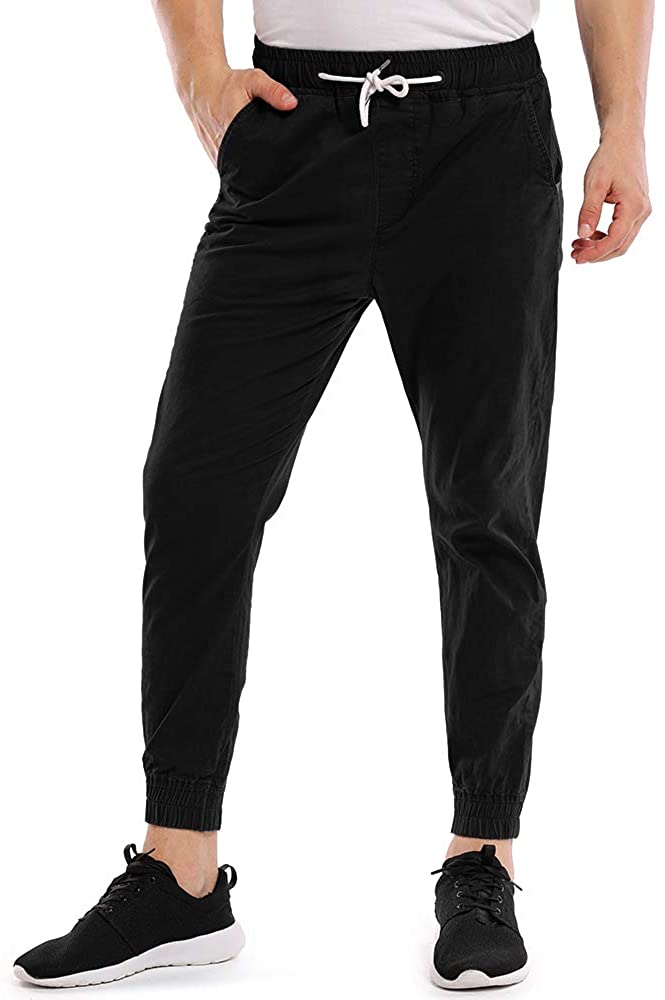 Raroauf Men's Slim-Fit Casual Stretch Jogger Pants | eBay