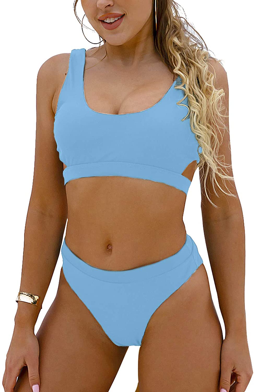 Blooming Jelly Swimsuit Women's Cheeky ColorBlock Bikini Set