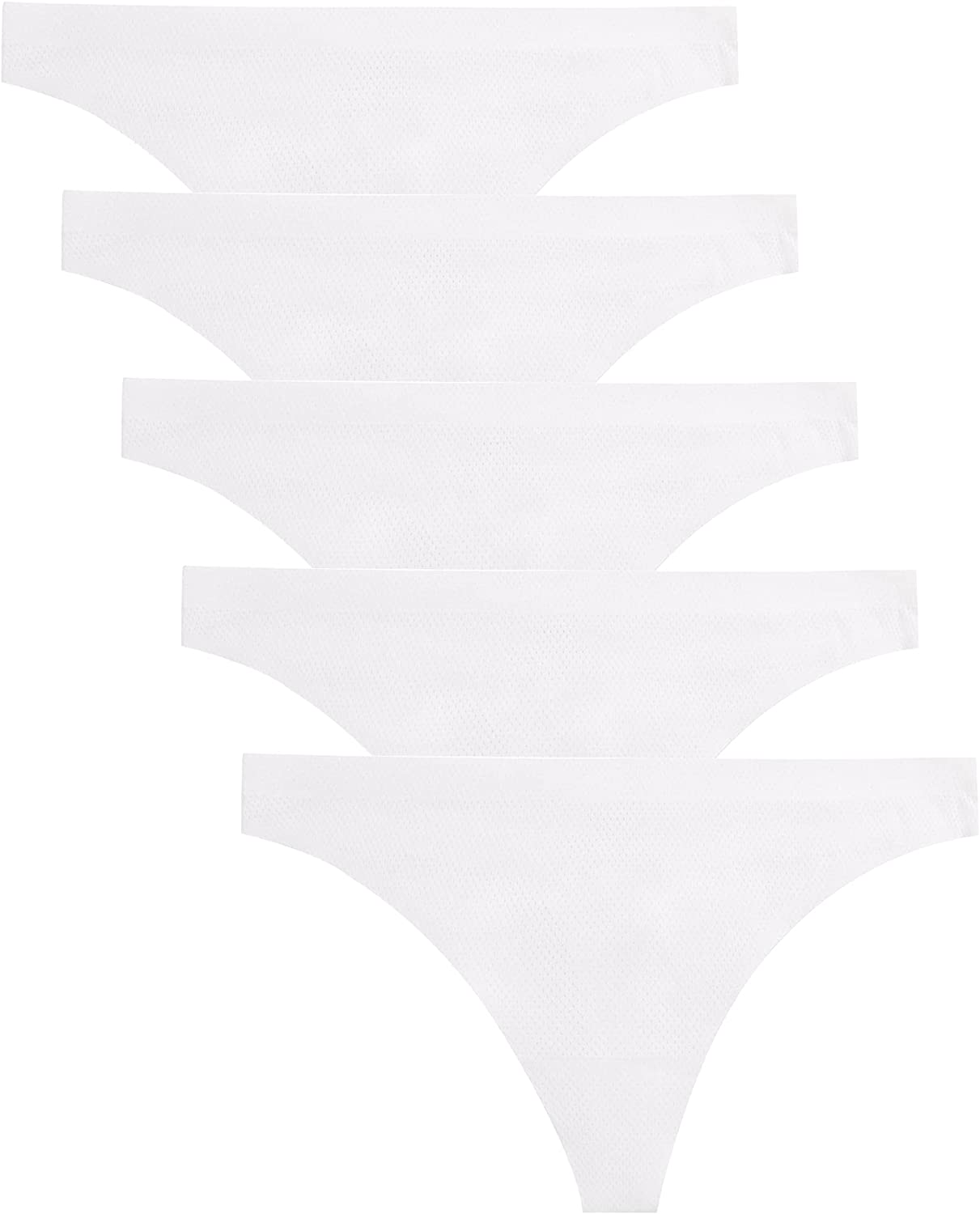  voenxe 5 Pack Seamless Thongs for Women and 5 Pack