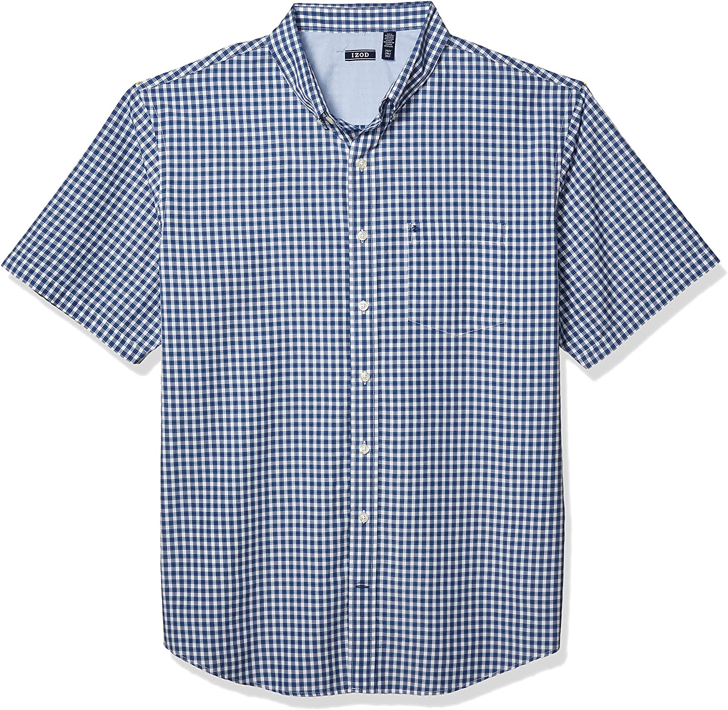 New IZOD Men's Big &Tall Outpost Short Sleeve Button Down Americana Shirt 2XL 