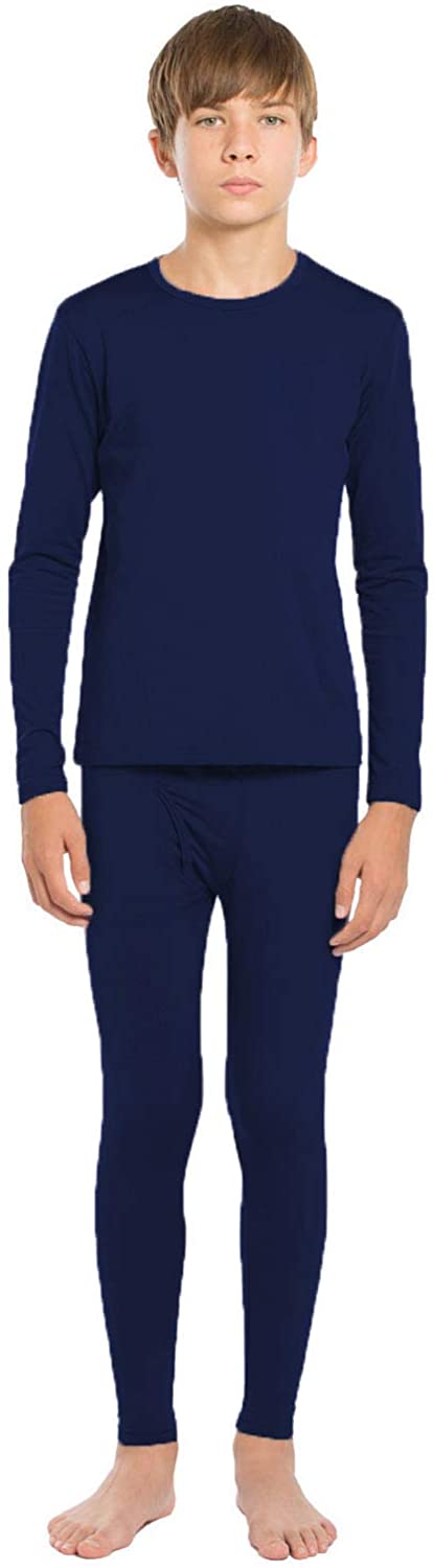 ViCherub Boys Thermal Underwear Set Fleece Lined Top & Bottom Size L