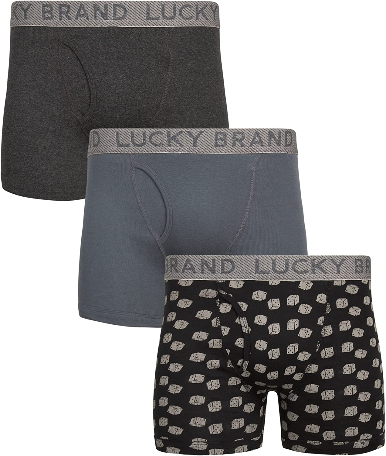 Lucky Brand Men's Cotton Boxer Briefs Underwear with Functional