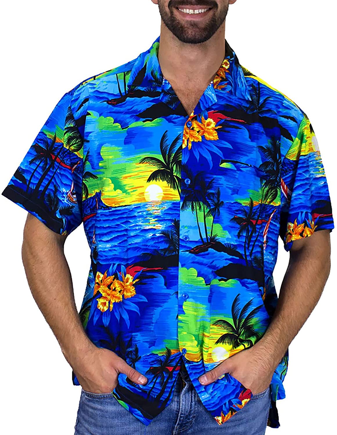 V.H.O Men's Funky Hawaiian Shirt