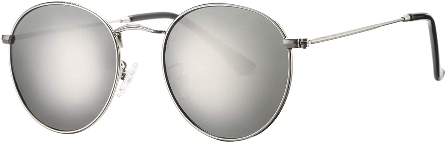 Pro Acme Small Round Metal Polarized Sunglasses for Women Retro Designer Style 