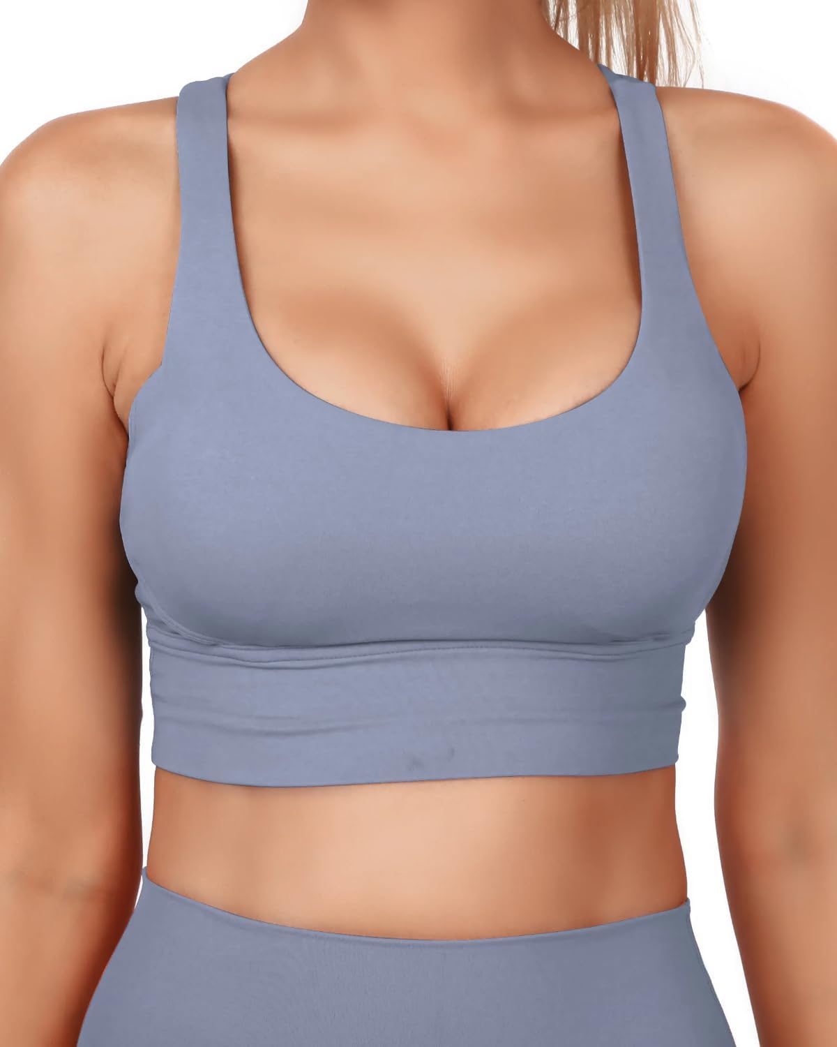 Grace Form Strappy Sports Bra for Women, Padded High Impact Push Up  Athletic Run