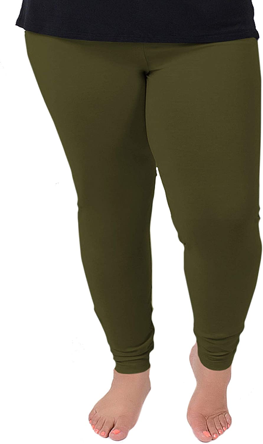 STRETCH IS COMFORT Women's Oh So Soft PS Leggings Charcoal Gray 3X 