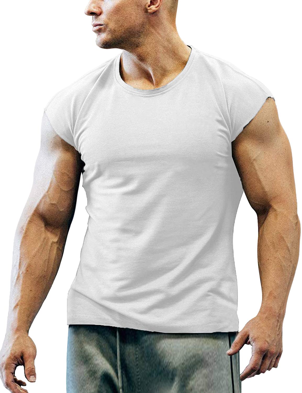 COOFANDY Men's Gym Workout T Shirt Short Sleeve Muscle Cut