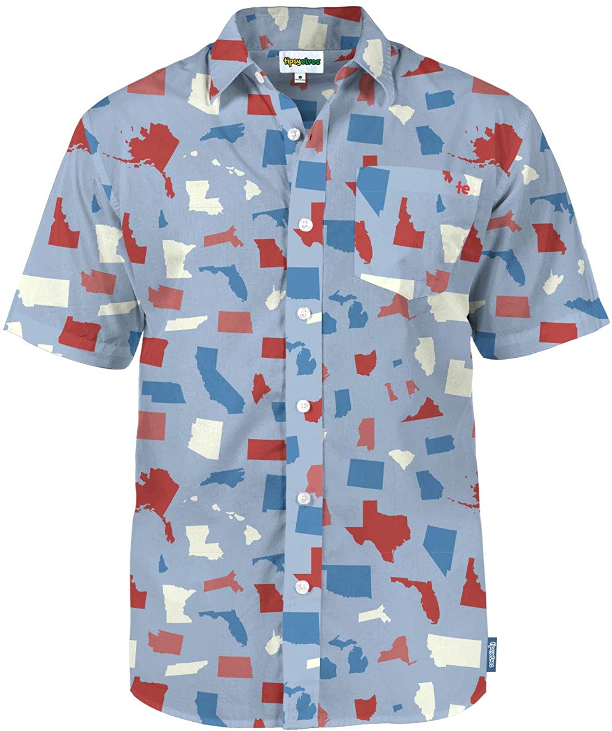 Patriotic Women's Button Down Shirts Tipsy Elves 4th of July Shirts for Women 