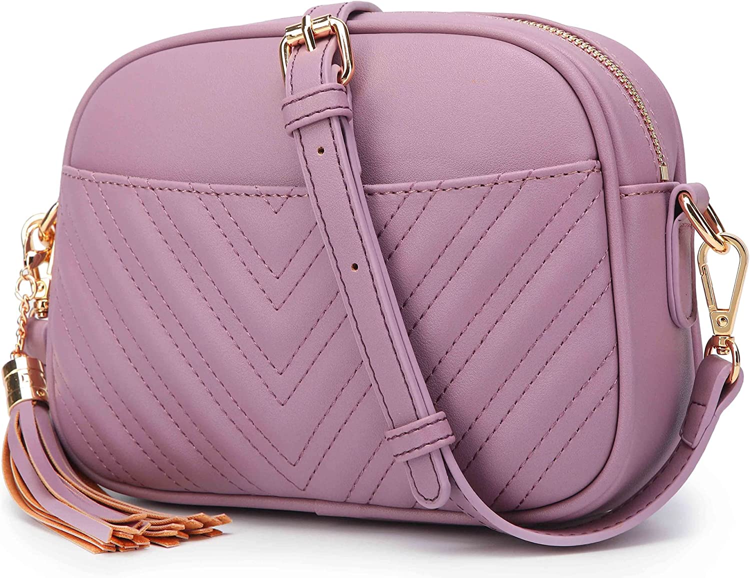 Quilted Design Luxury Small Size Shoulder Handbags - 9 Colors Lavender