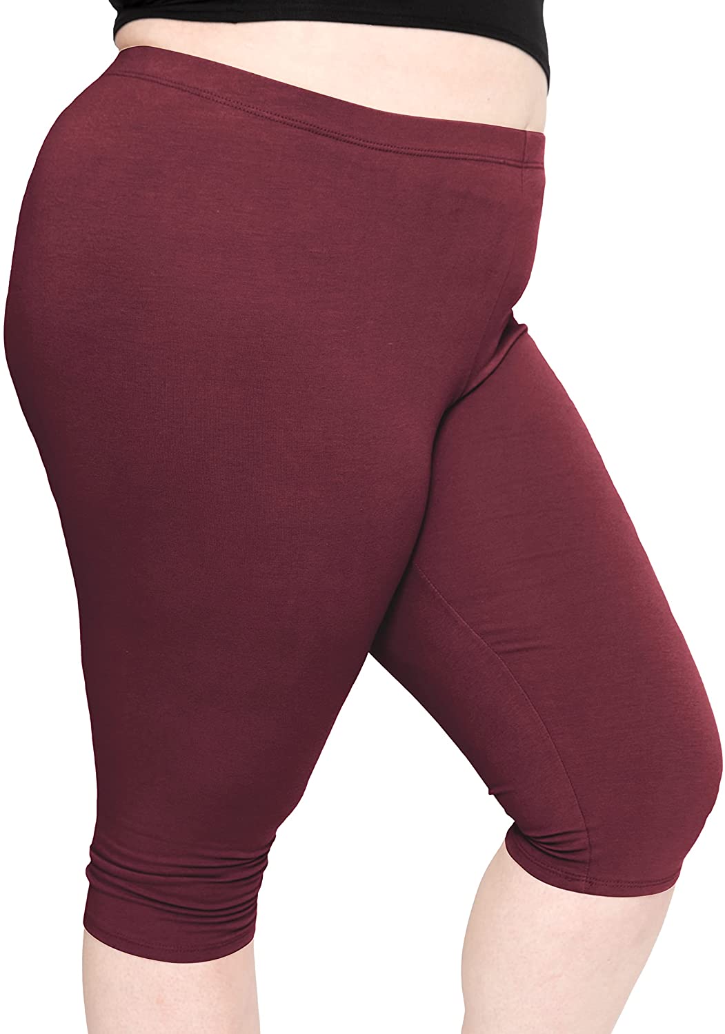 Oh So Soft Women's Plus Size Knee Length Leggings|Poly Spandex|Made in The  USA