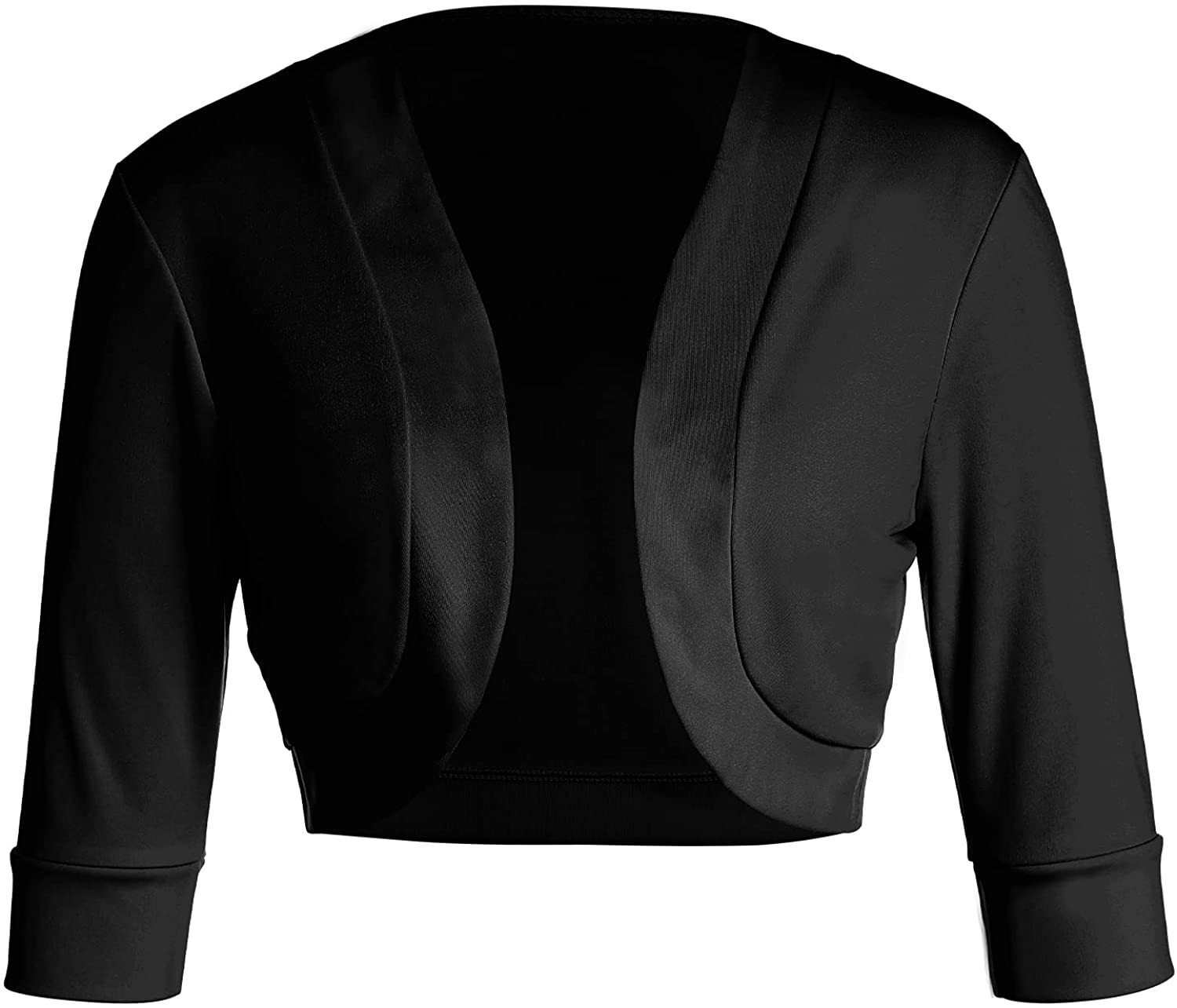 Qtinghua Womens Short/Long Sleeve Bolero Shrug Summer Y2K Cropped Cardigan Open Front Ruched Bolero Jacket 