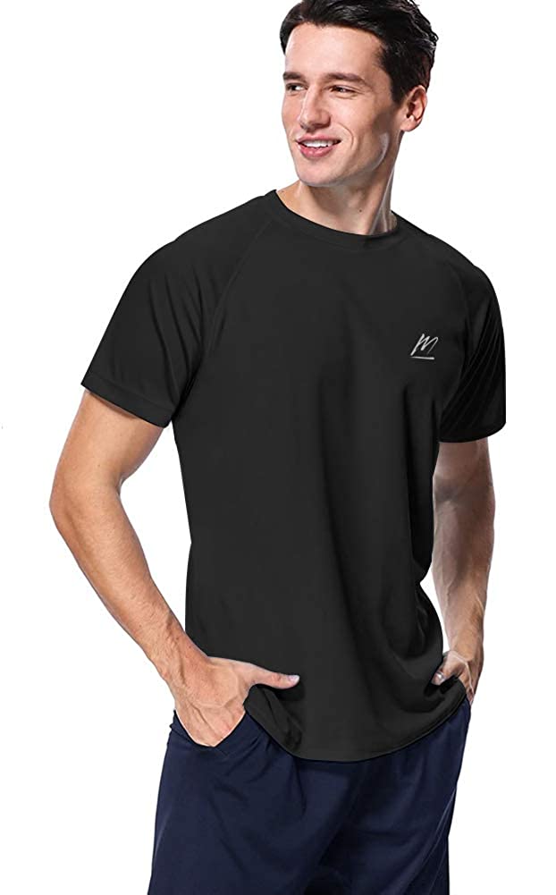 Men's UPF 50+ UV Sun Protection T Shirts, Quick Dry Short Sleeve Swim