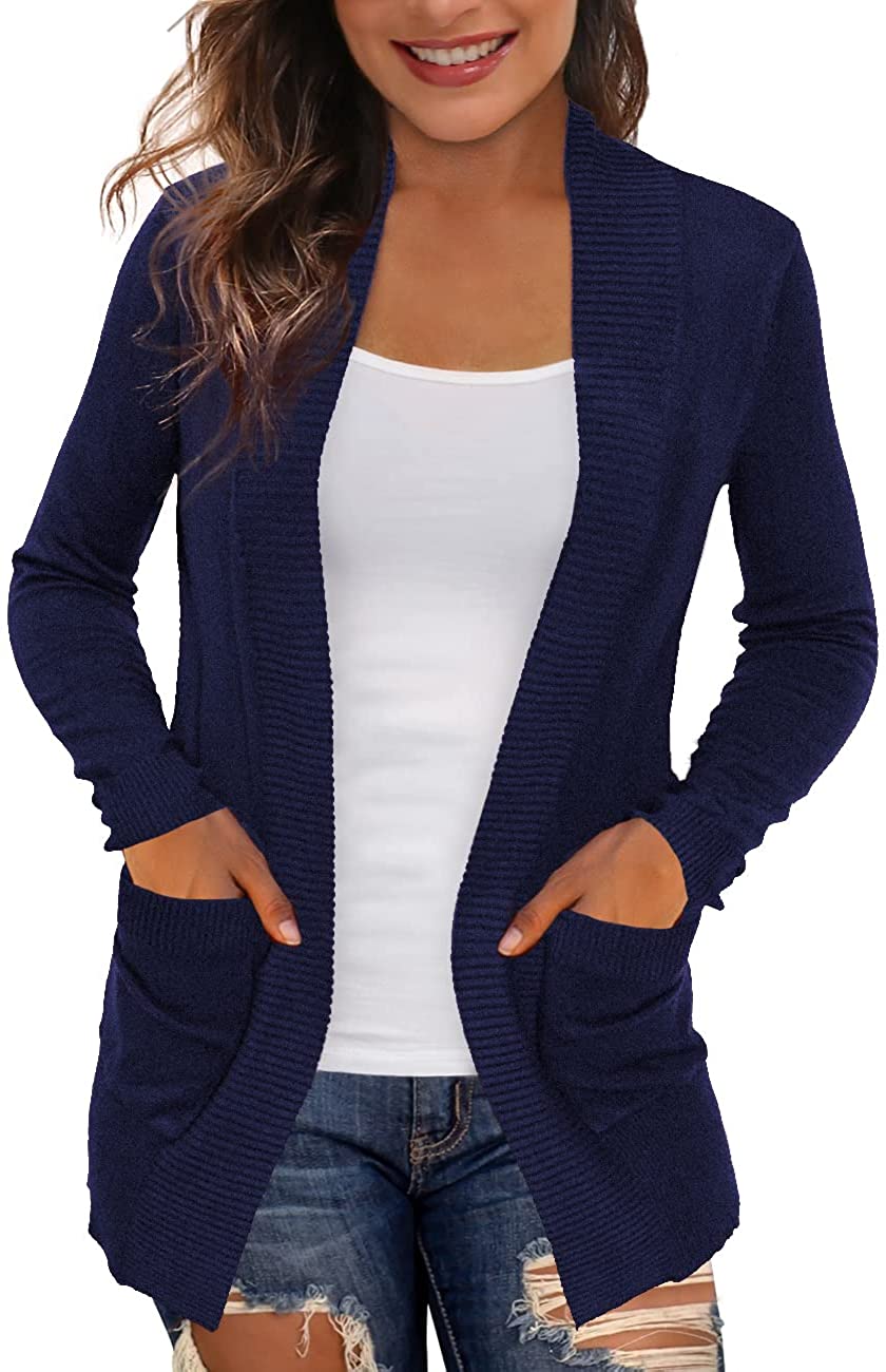 lightweight open front sweater