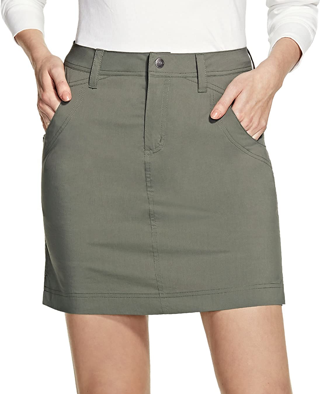 CQR Women's Outdoor Skort Active Athletic Casual Skirt with Shorts UPF 50 