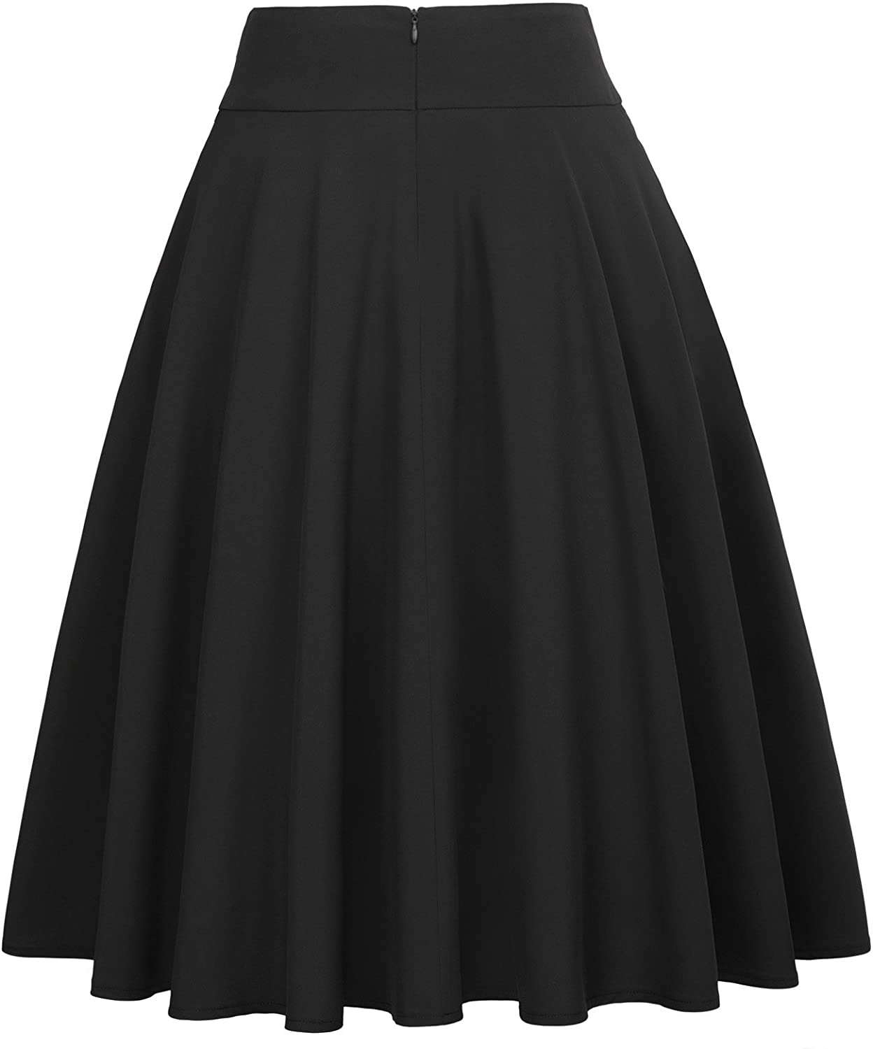 Classic Simplicity A-Line Midi Skirt in Blue - Retro, Indie and