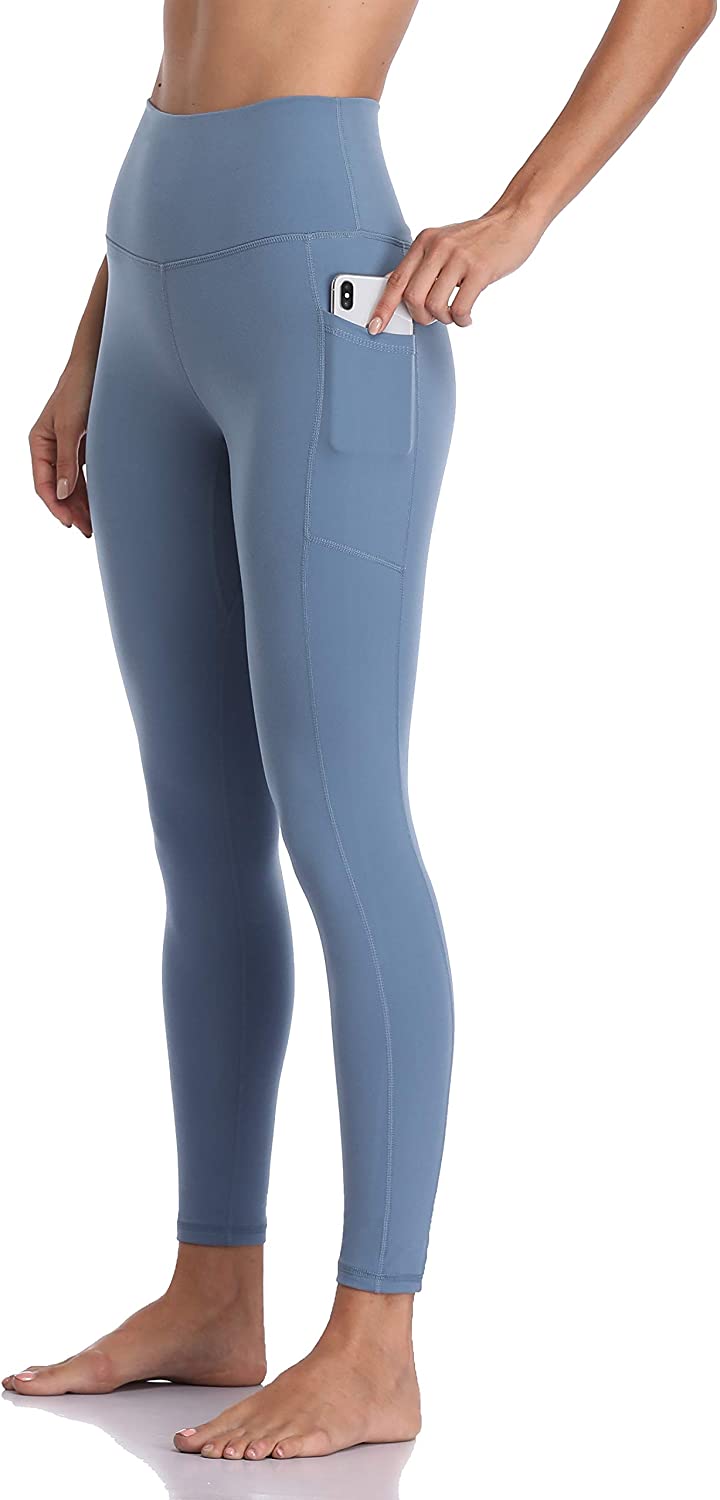 GetUSCart- Colorfulkoala Women's High Waisted Yoga Pants 7/8 Length Leggings  with Pockets (XL, Steel Blue)