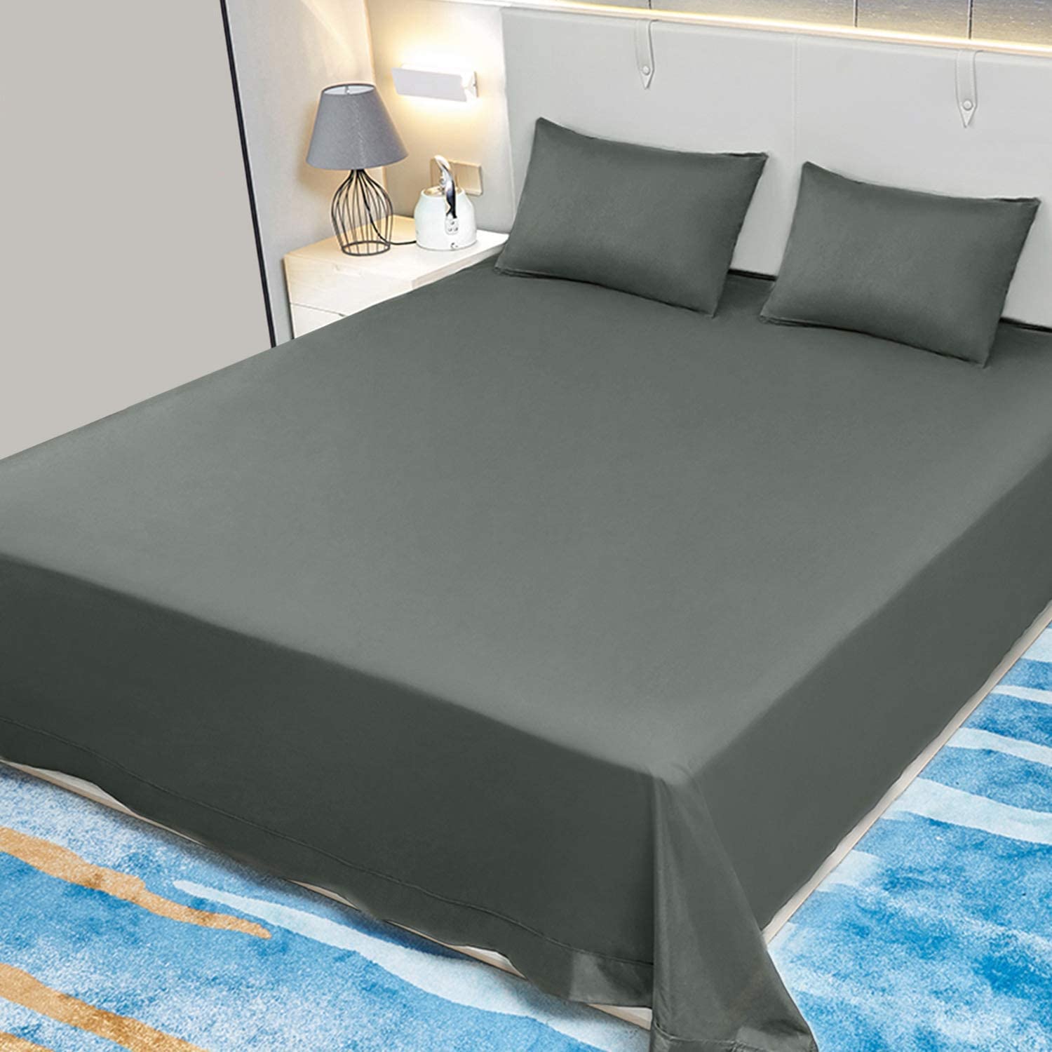 navy flat sheet king