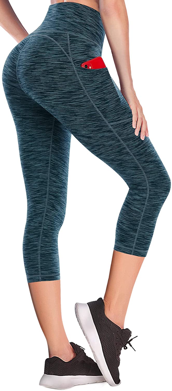 leggings with pockets for women capri : LifeSky Yoga Pants for Women, High  Waisted Tummy Cont