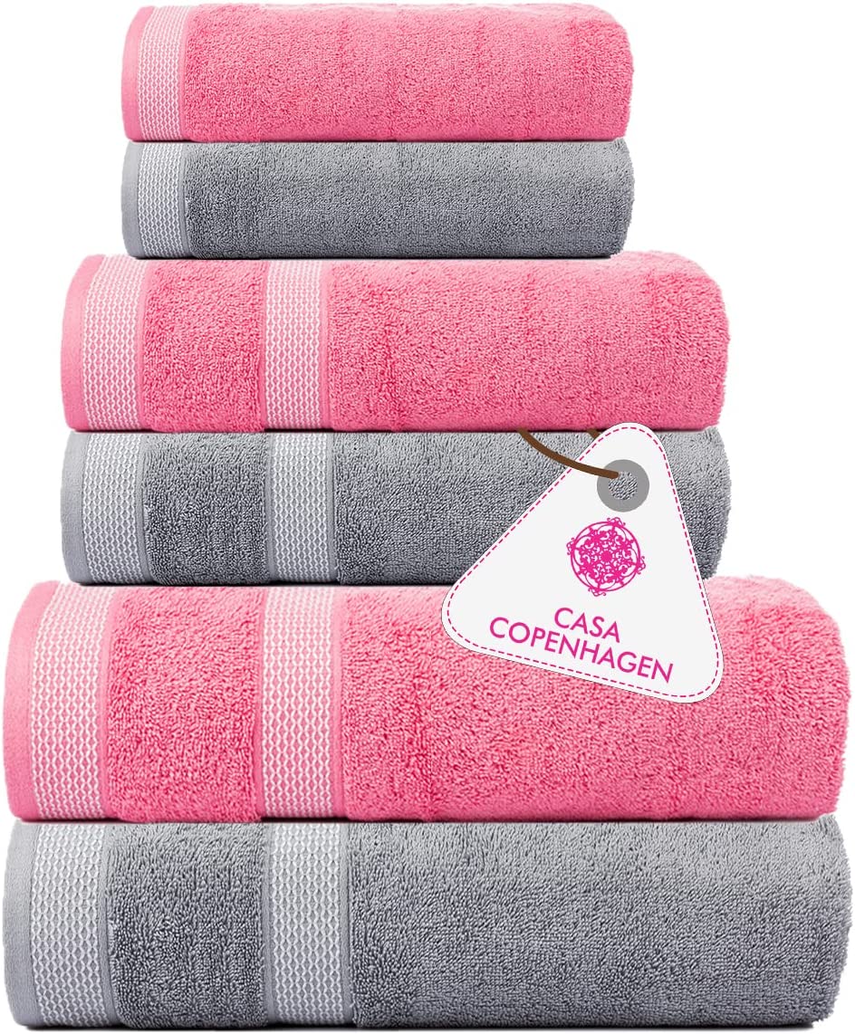 CASA COPENHAGEN Designed in Denmark 550 GSM 2 Large Bath Towels 2