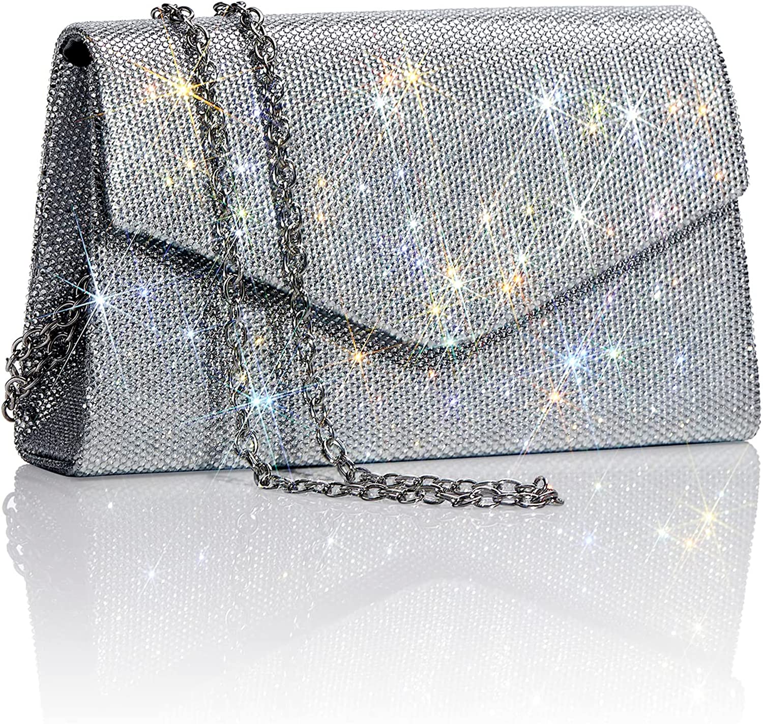 Buy Yekajlin Clutches Bag for Women, Crystal Sparkly Evening Clutch Bag  Rhinestone Glitter Clutch Purse Online at desertcartINDIA