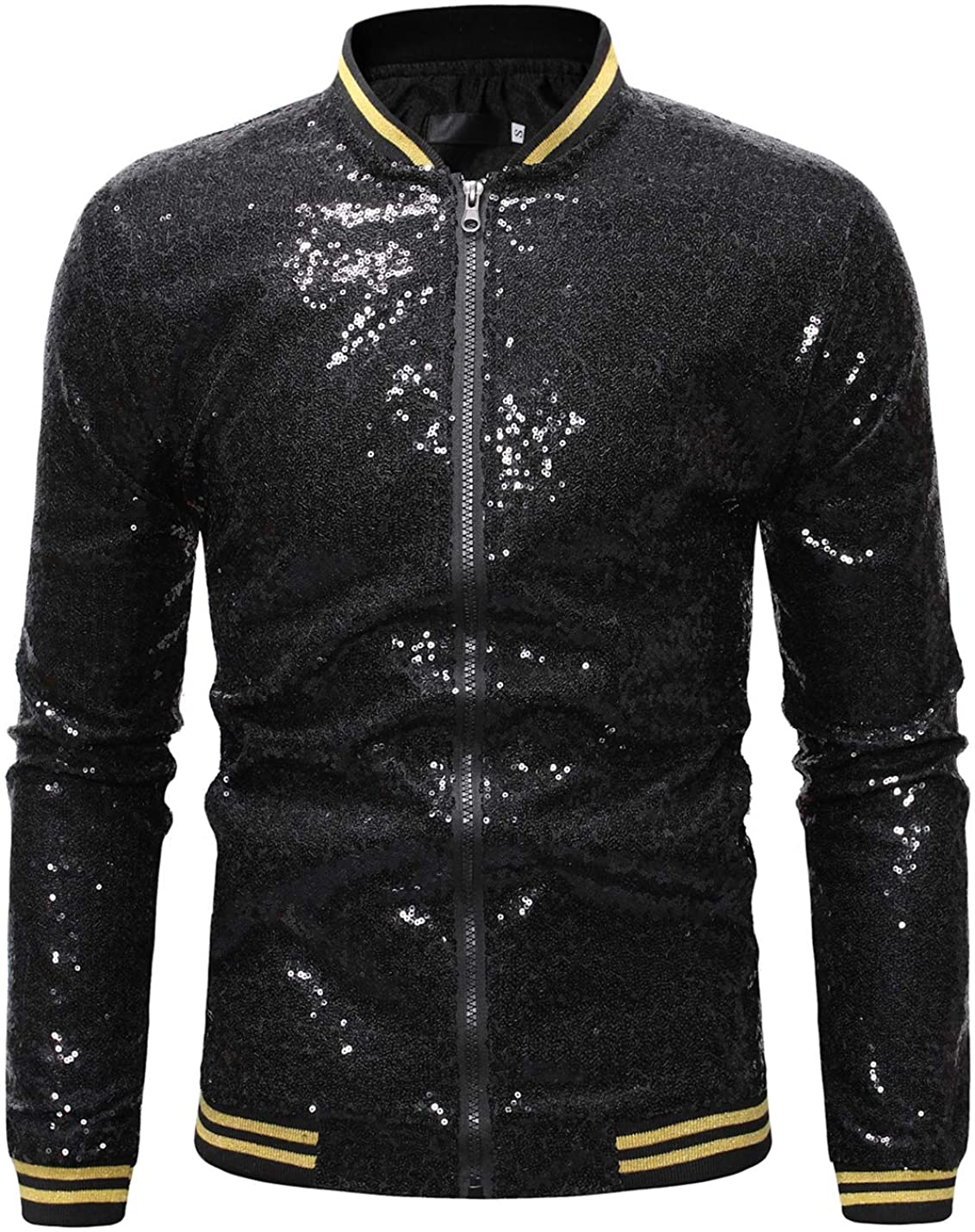 Tirade 13 — Mens Gold Disco Bomber Jacket