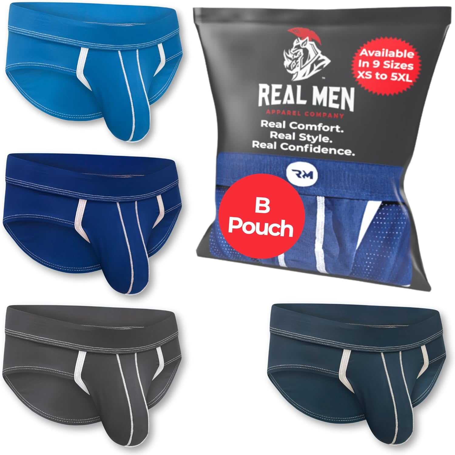 Bulge Enhancing Pouch Sport Brief Underwear for Men – 1 or 4 Pack Ice Silk  Brief | eBay