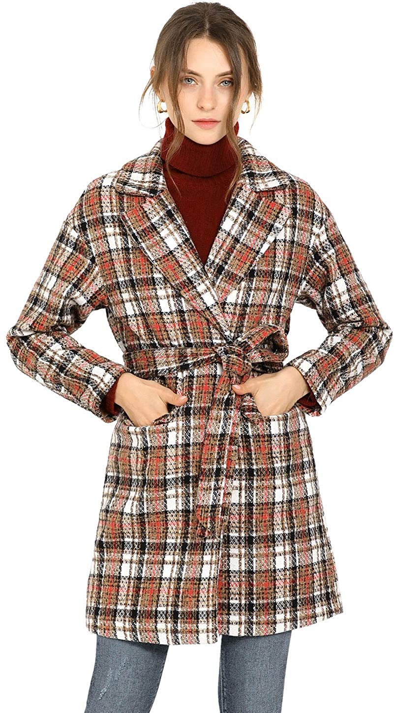 wrap coat plaid