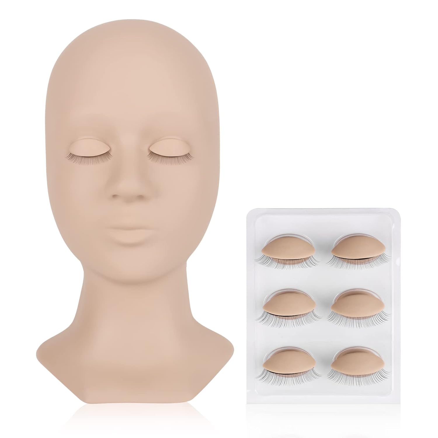 Mannequin Head Model, Lash Mannequin Head for Makeup Practice