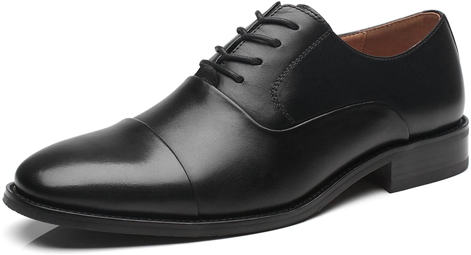 Free Shipping LA MILANO Men's Black Leather Dress Oxfords Shoes Lace Up 3E A1718 