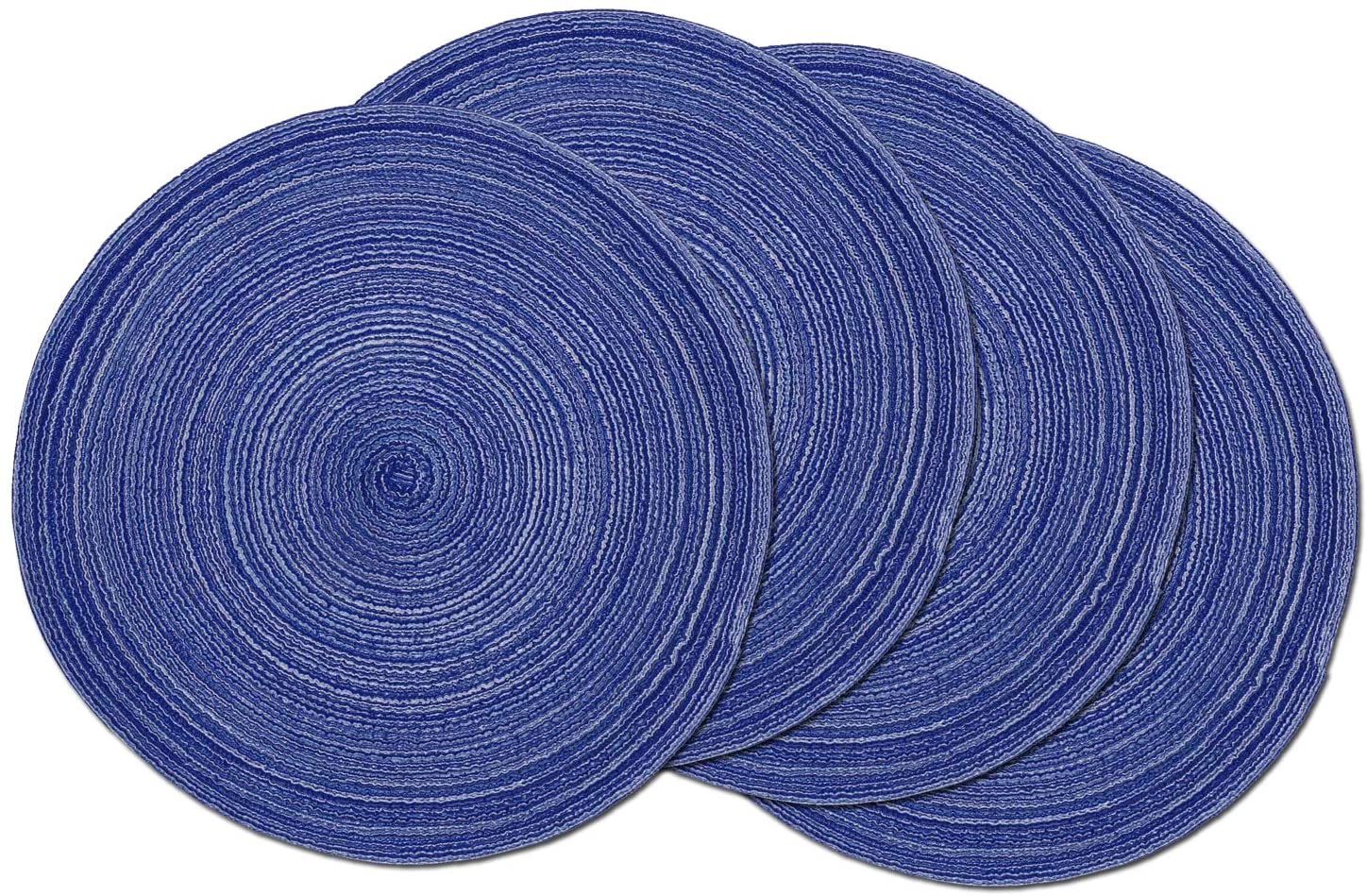 SHACOS Round Braided Placemats Set of 6 Washable Round Placemats for Kitchen Tab
