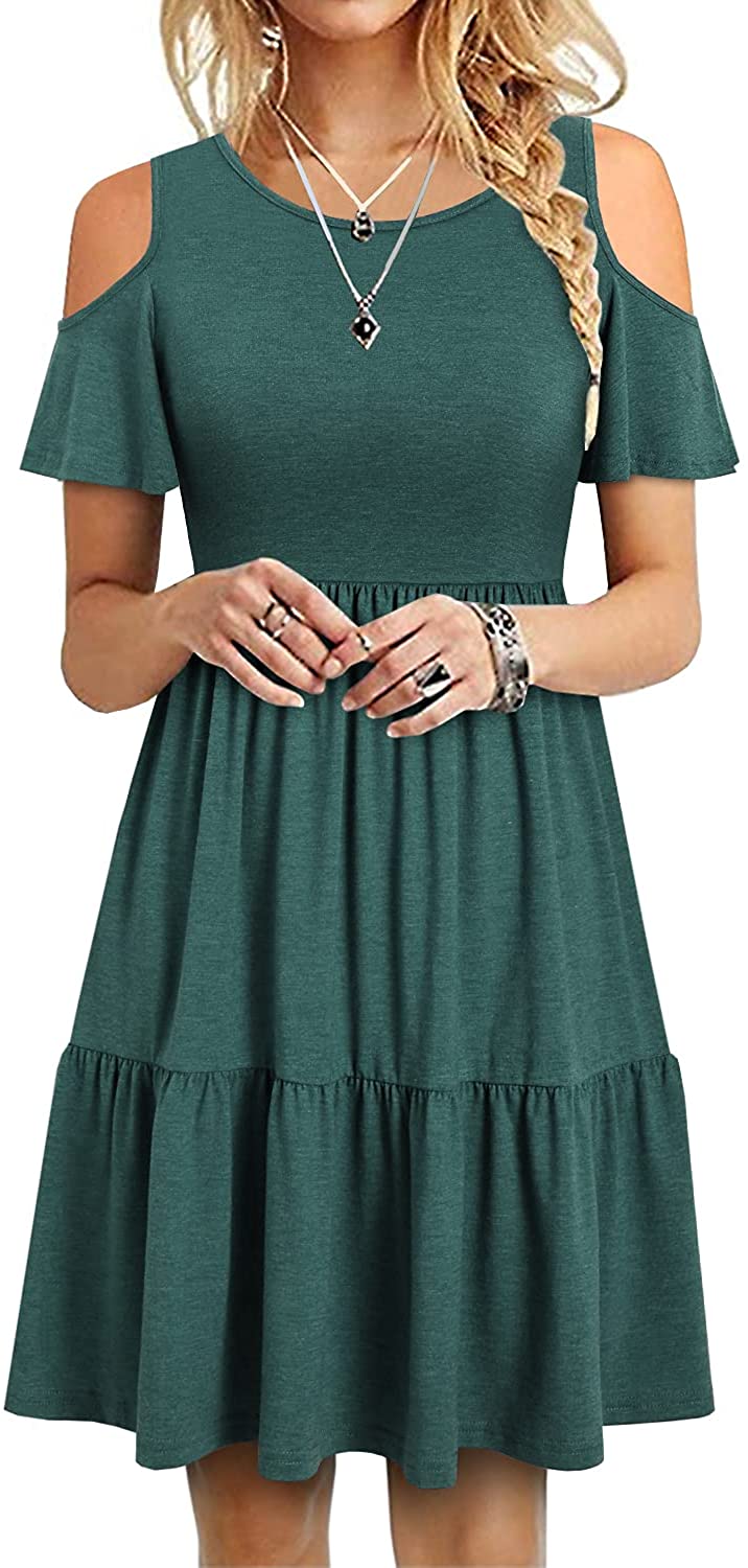 Mini Dress Summer Loose Short Ruffle | eBay