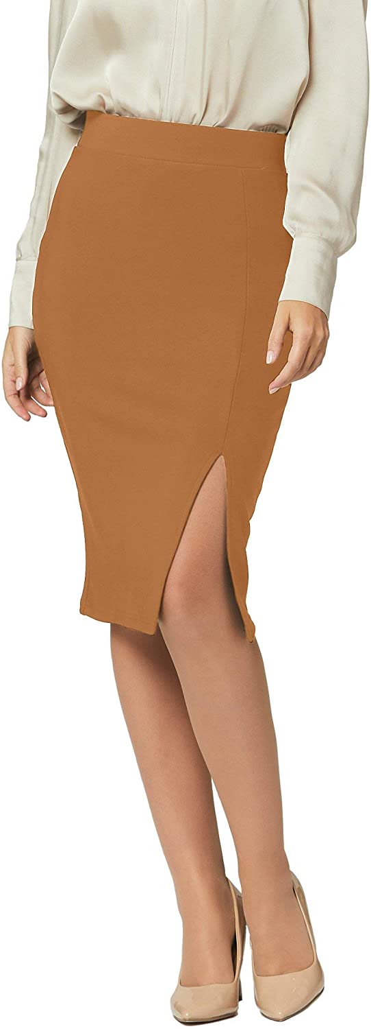 Premium Women's Pencil Skirt - Elastic Waist - Stretch Bodycon Midi Skirt -  Many | eBay