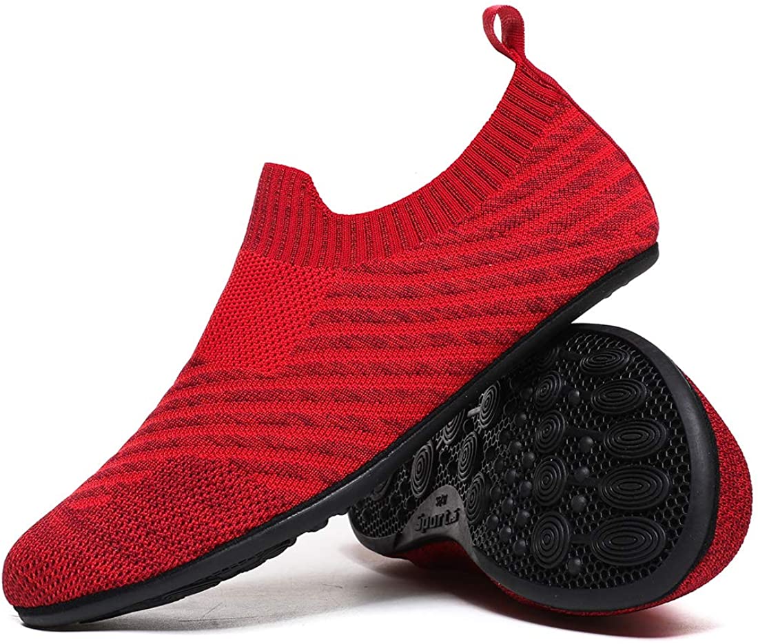 QZKDM Lightweight Non Slip House Slippers Home Yoga Sock Shoes for Womens and Mens 